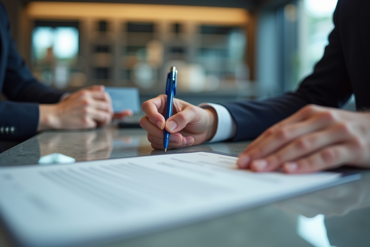 Main signant un contrat d abonnement dans une salle de sport